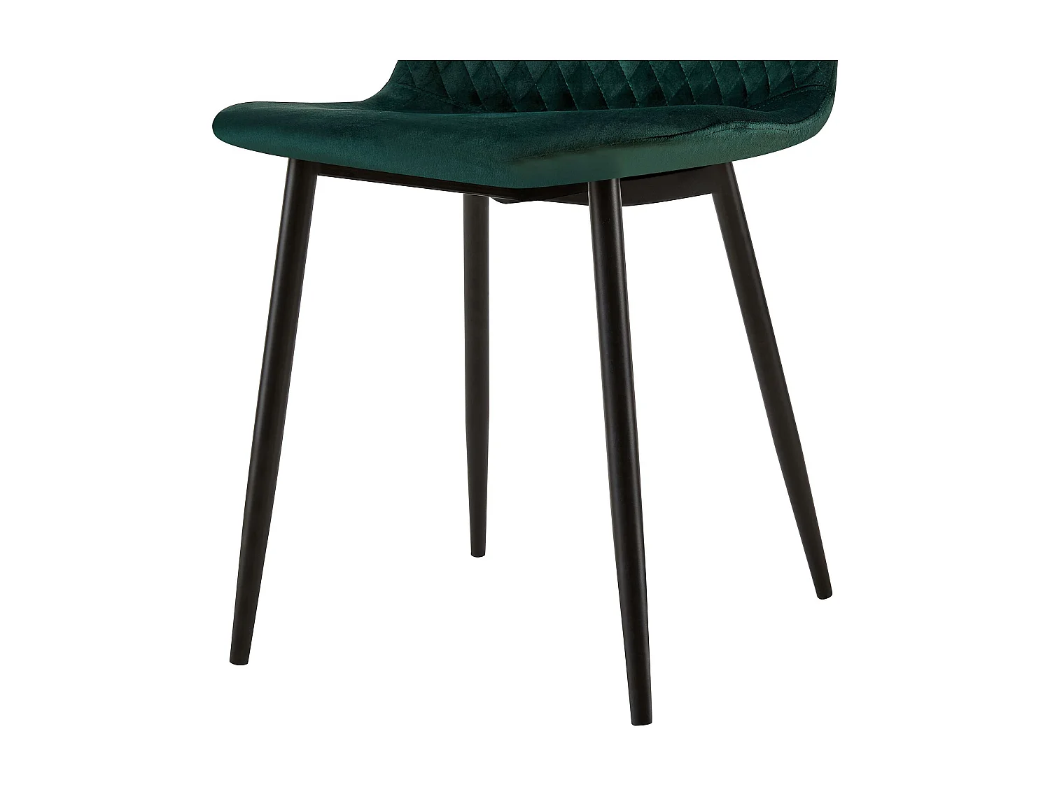 Lot de 4  chaise salle à manger - Velours - Vert - Giverny