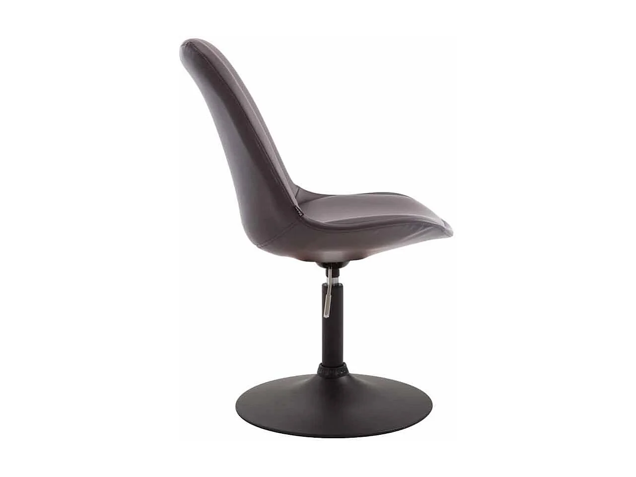 chaise salle à manger - Similicuir & Noir - Marron - Maverick