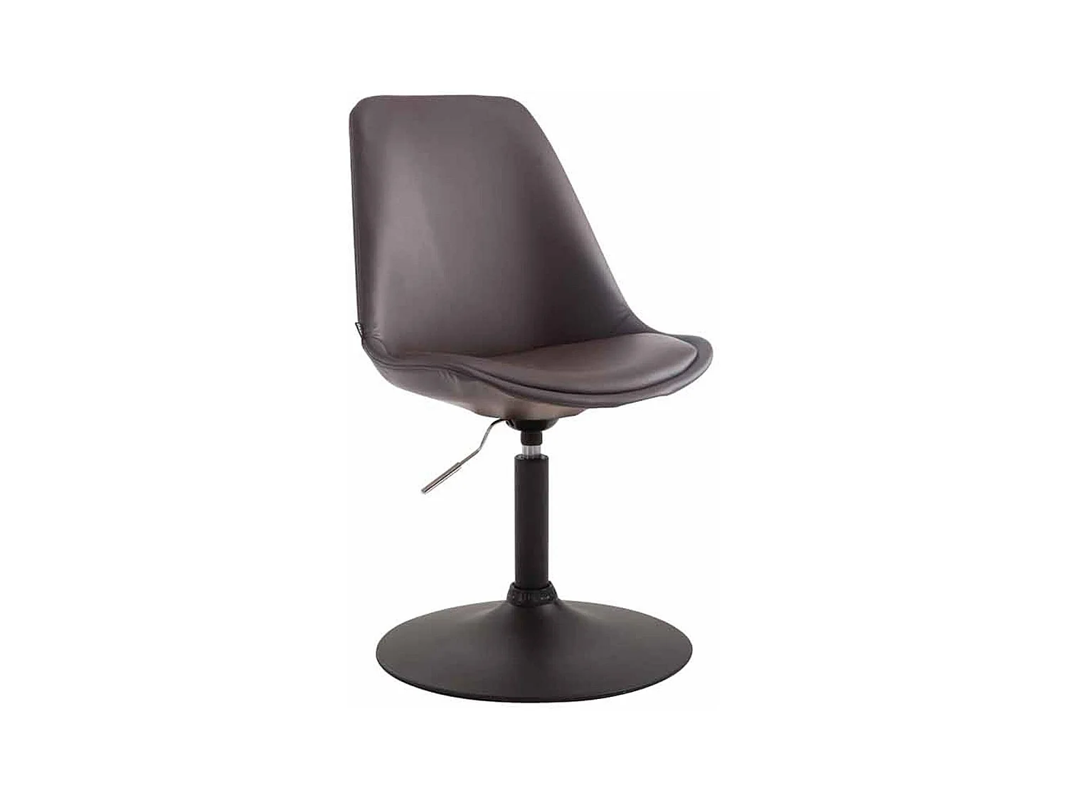 chaise salle à manger - Similicuir & Noir - Marron - Maverick