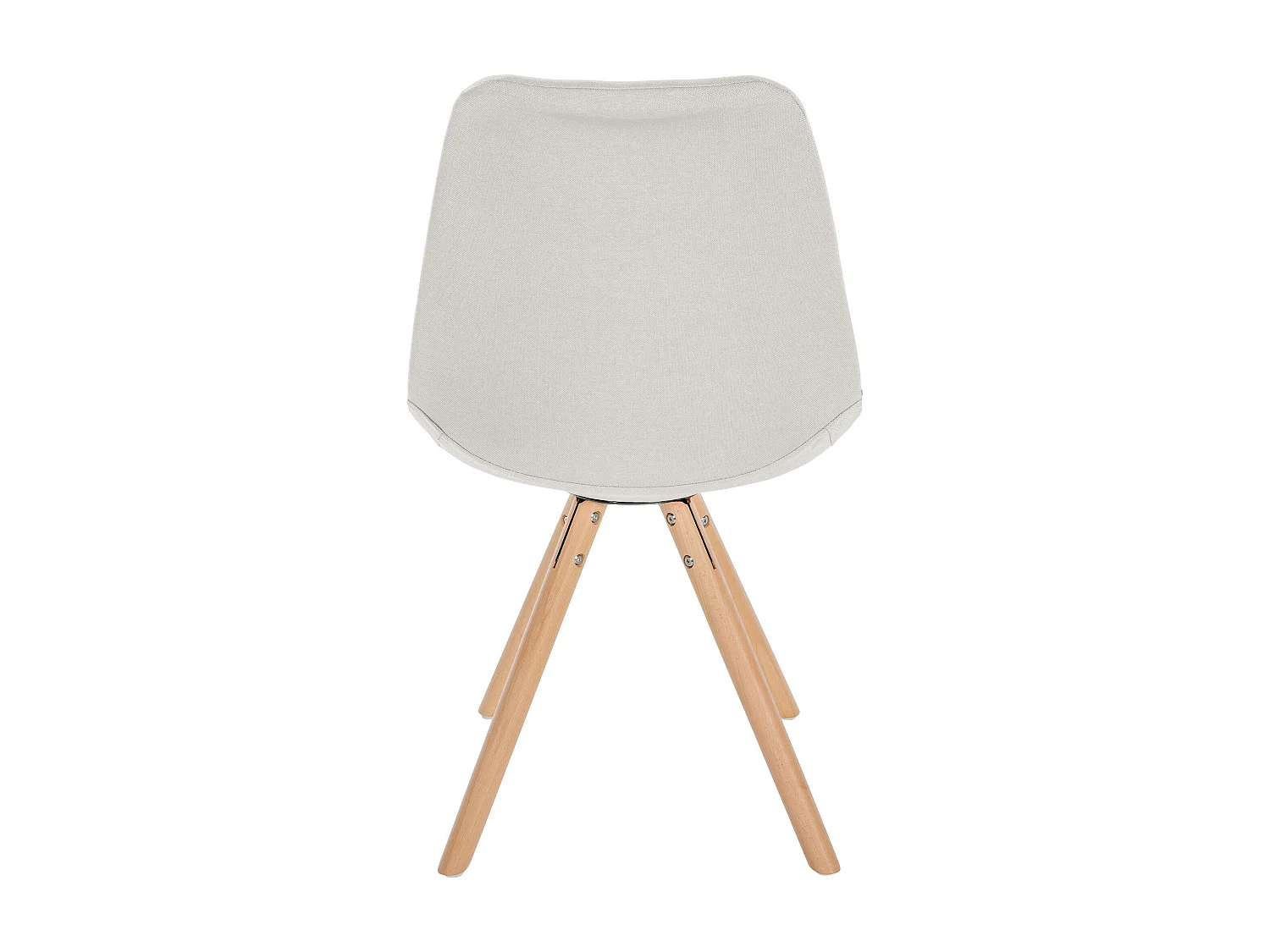 Lot de 4  chaise salle à manger - Tissu & Nature (rond) - Crème - Sofia