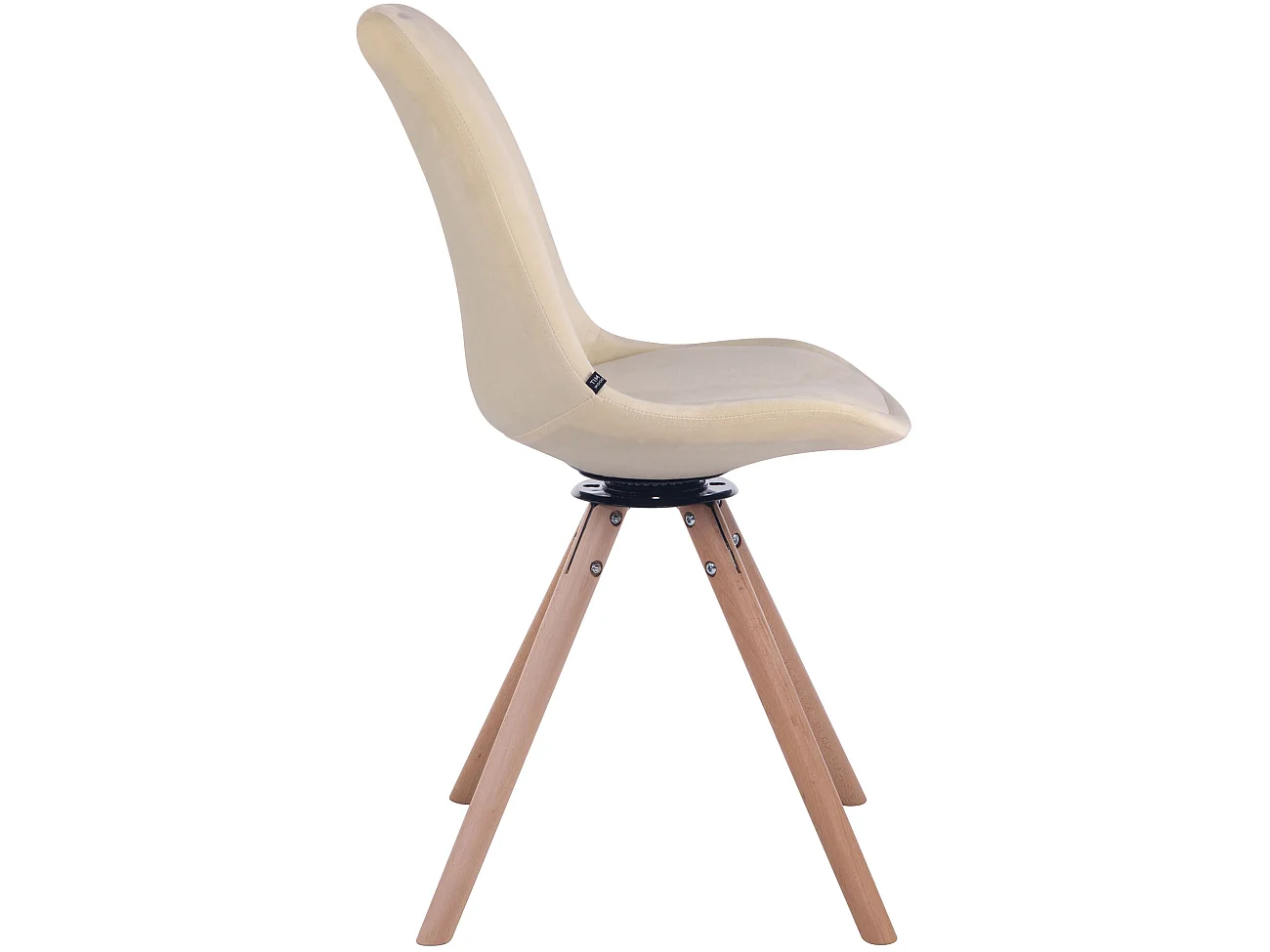 Eetkamerstoelen - Fluweel & natura - creme - Troyes