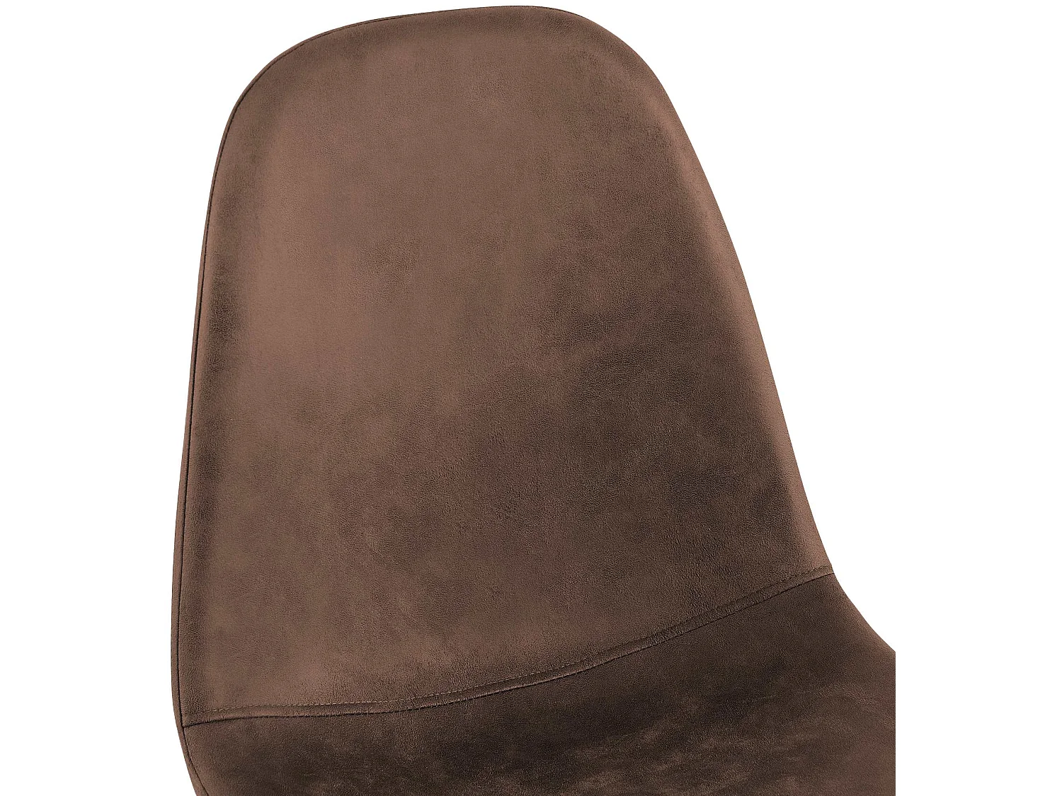 Lot de 4  chaise salle à manger - Similicuir - Marron - Napier