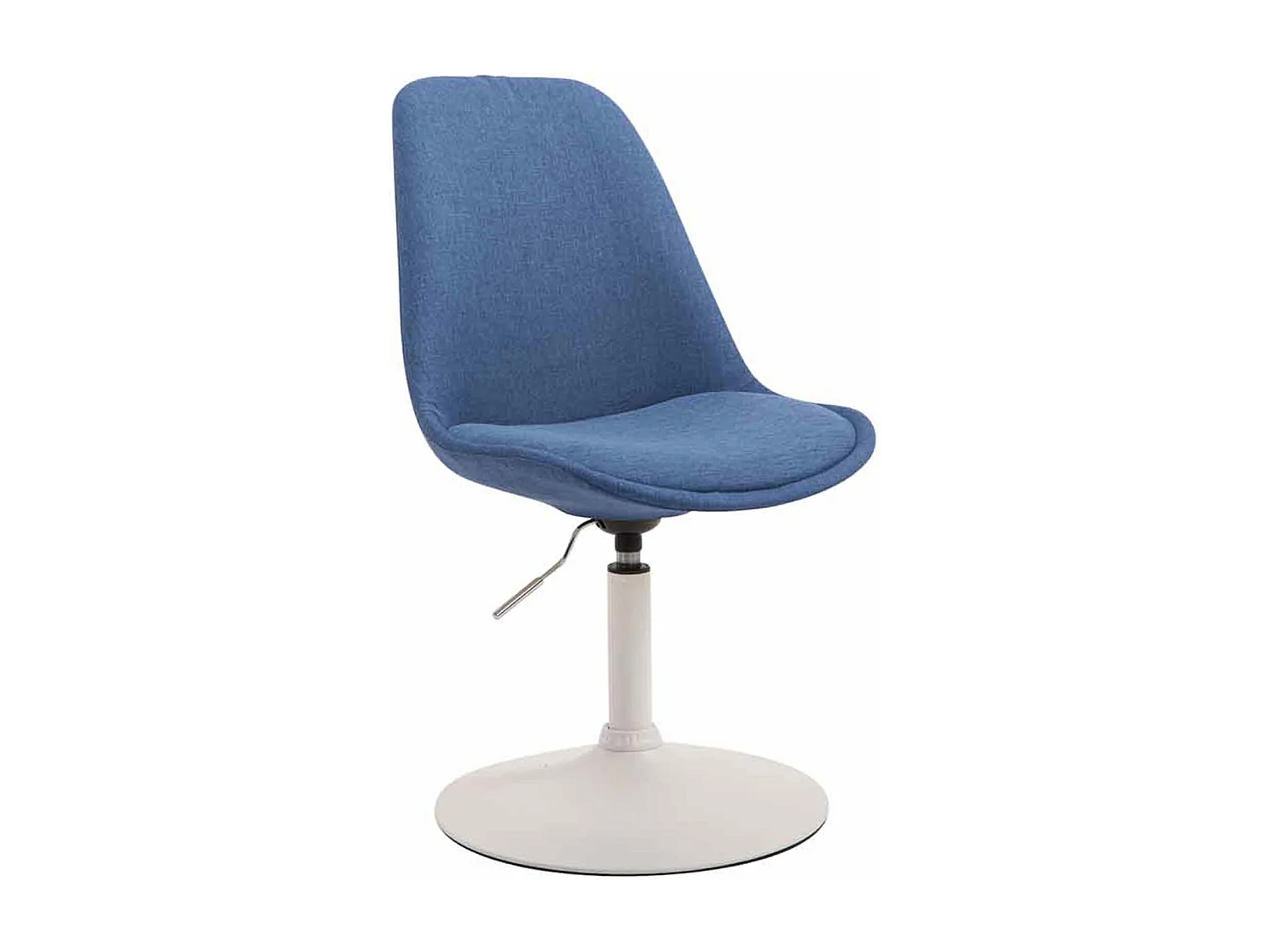 Lot de 4  chaise salle à manger - Tissu & Blanc - Bleu - Maverick