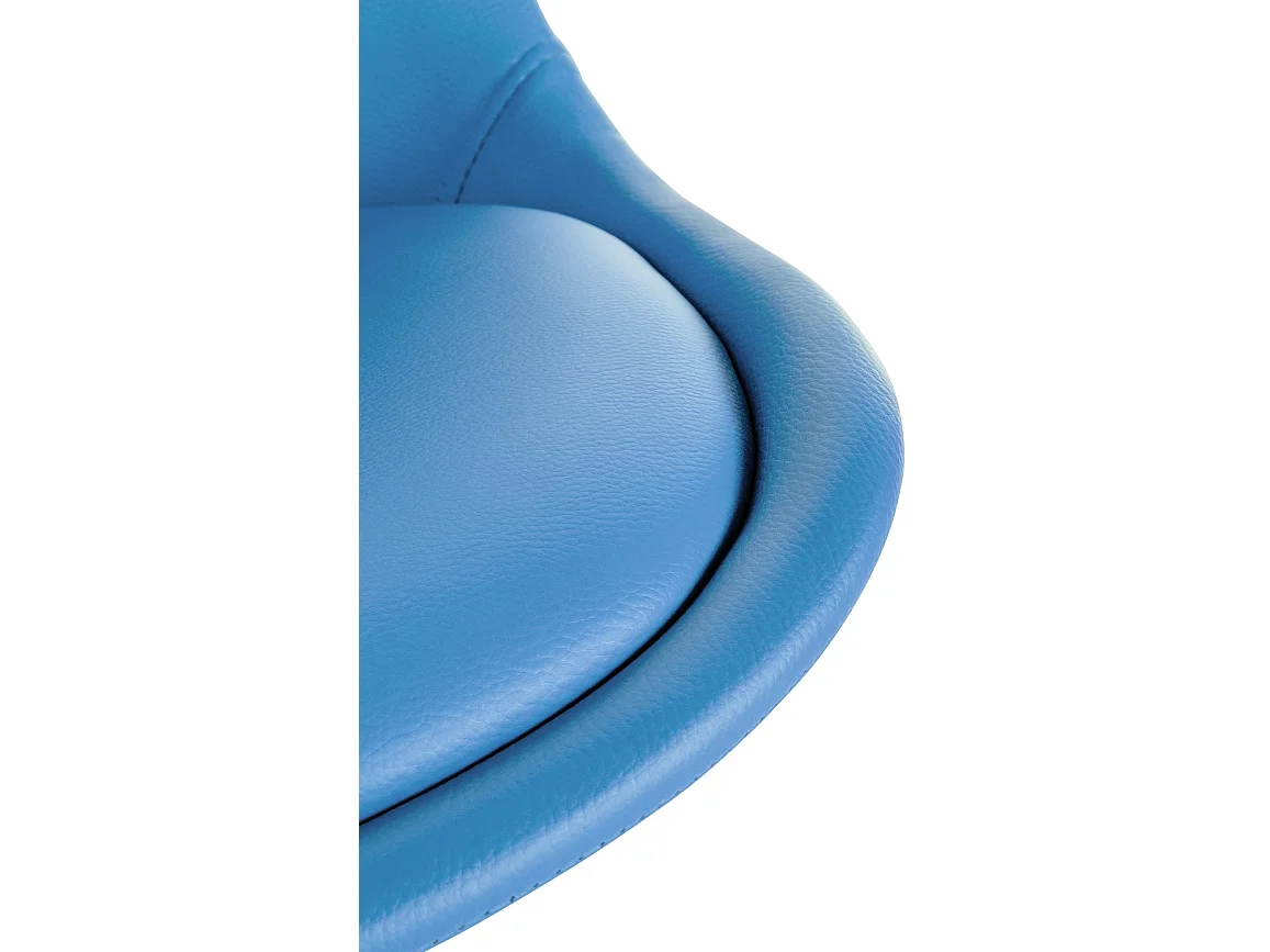 chaise salle à manger - Similicuir & Nature (rond) - Bleu clair - Sofia