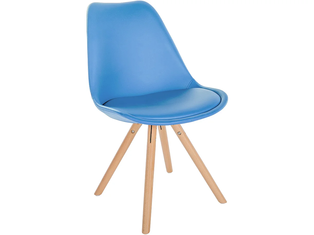 Silla de comedor - Simil cuero &  - Azul claro - Sofia