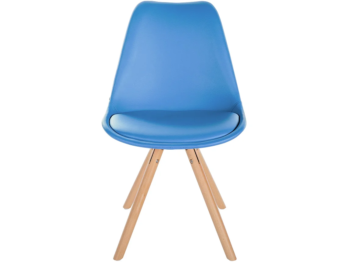 Silla de comedor - Simil cuero &  - Azul claro - Sofia