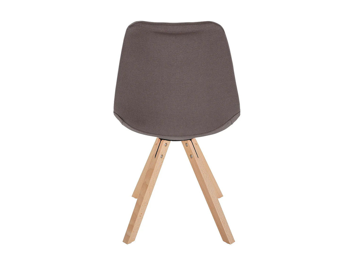 Lot de 4  chaise salle à manger - Tissu & Nature (carré) - Taupe - Sofia