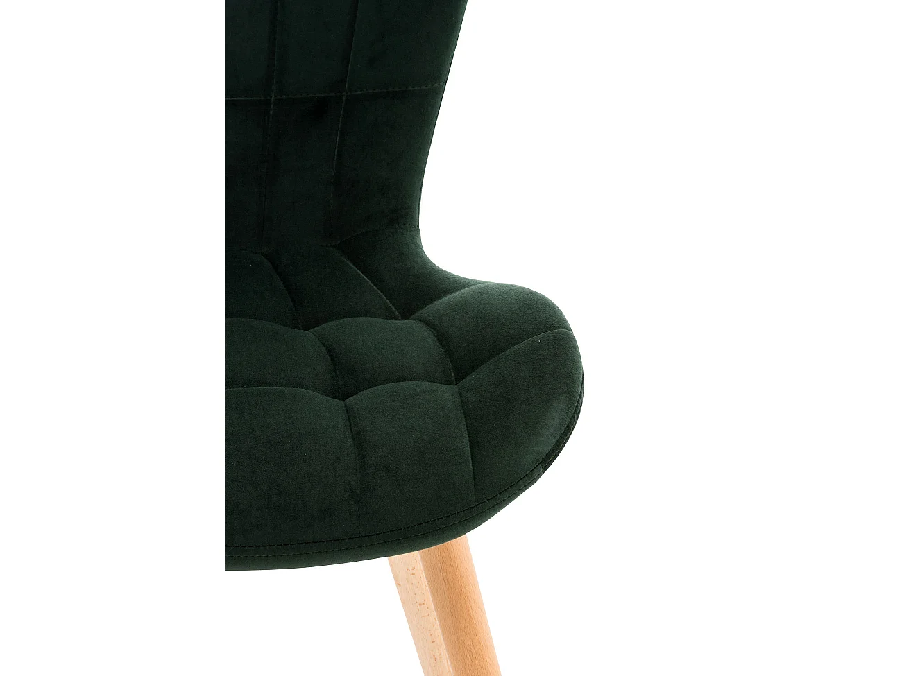 chaise salle à manger - Velours - Vert - Elda