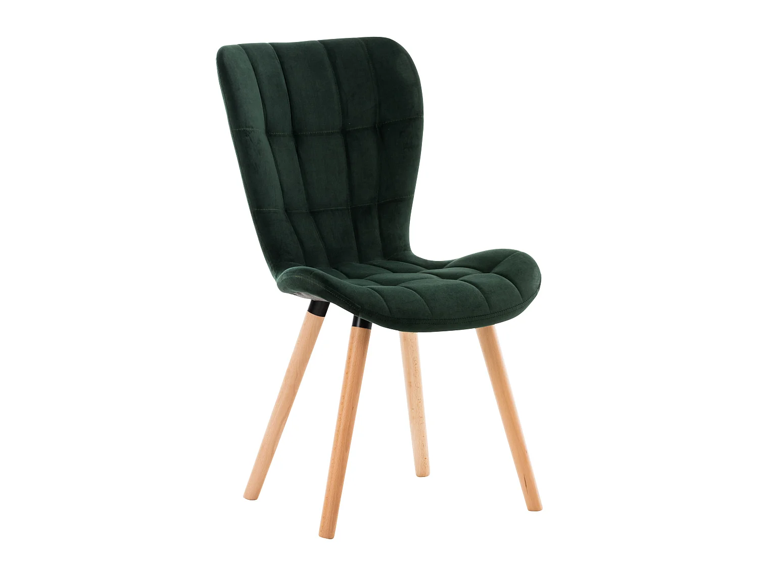 chaise salle à manger - Velours - Vert - Elda