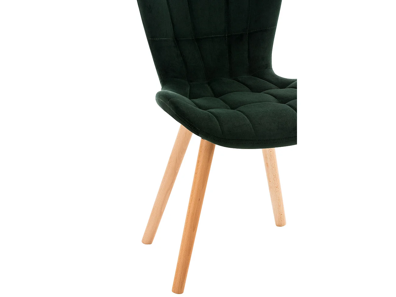 chaise salle à manger - Velours - Vert - Elda