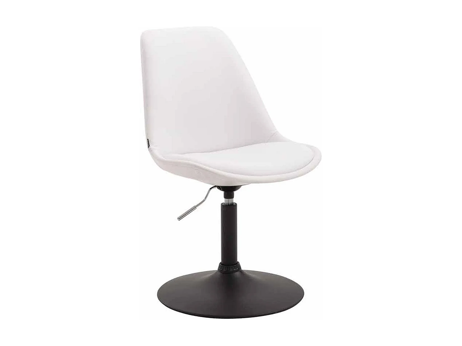 chaise salle à manger - Similicuir & Noir - Blanc - Maverick