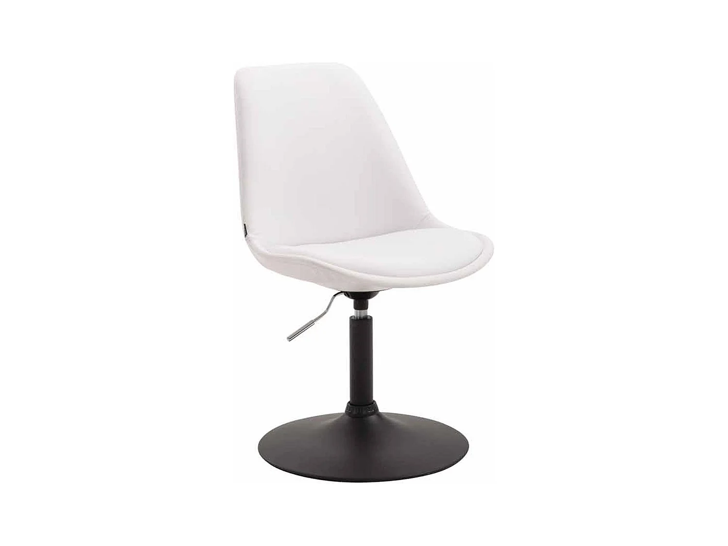 chaise salle à manger - Similicuir & Noir - Blanc - Maverick