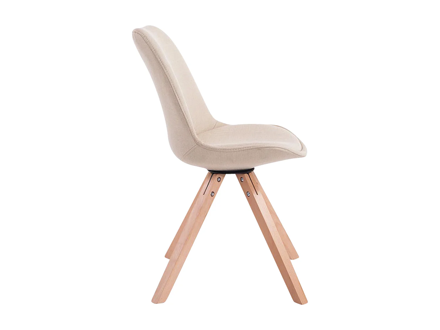 Lot de 4  chaise salle à manger - Tissu & Nature - Crème - Toulouse