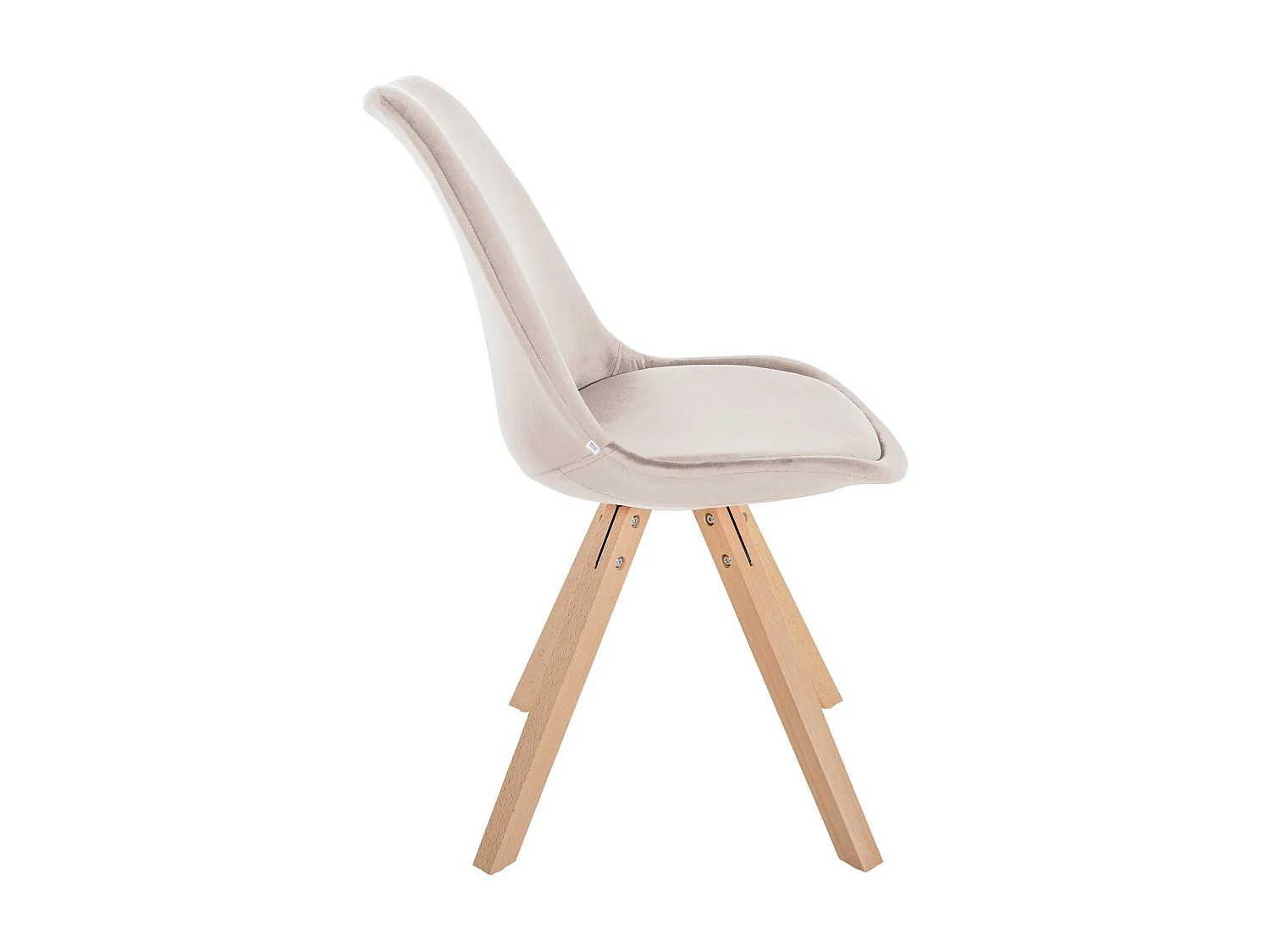 chaise salle à manger - Velours & Bois - Beige - Sofia