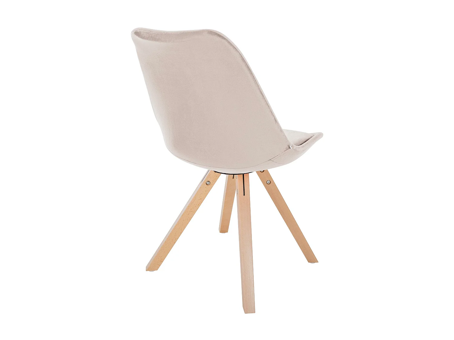 chaise salle à manger - Velours & Bois - Beige - Sofia