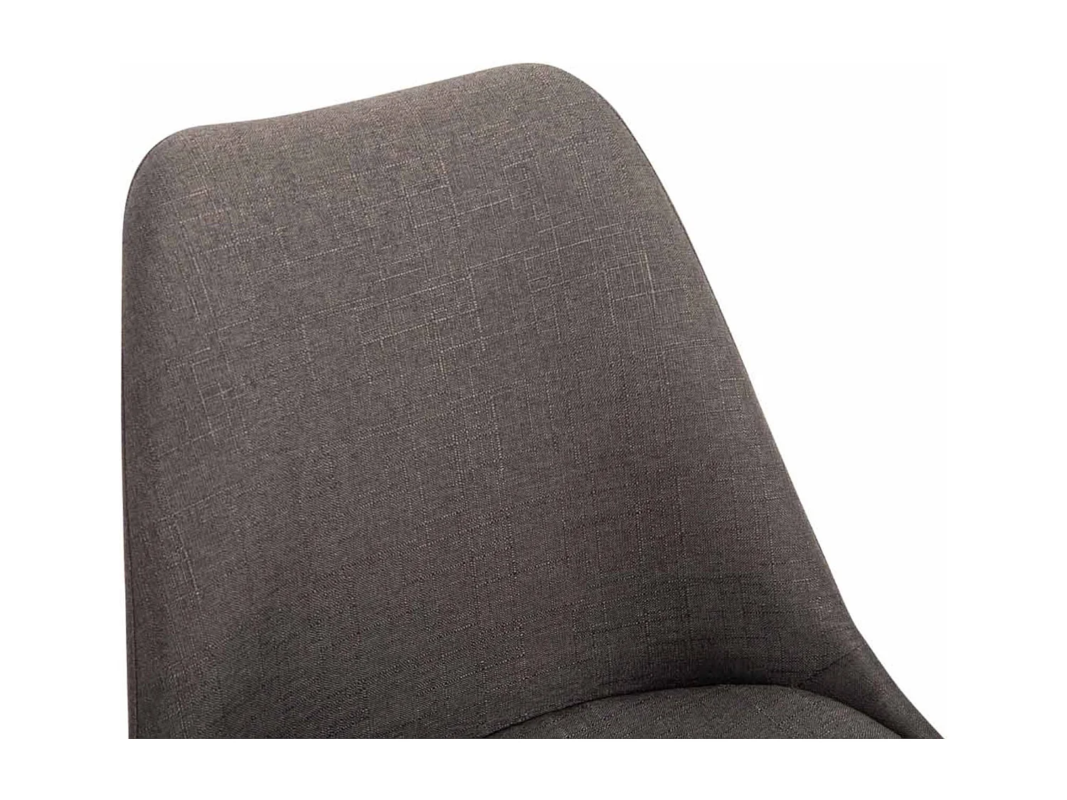 Lot de 4  chaise salle à manger - Tissu & Noir - Gris foncé - Maverick