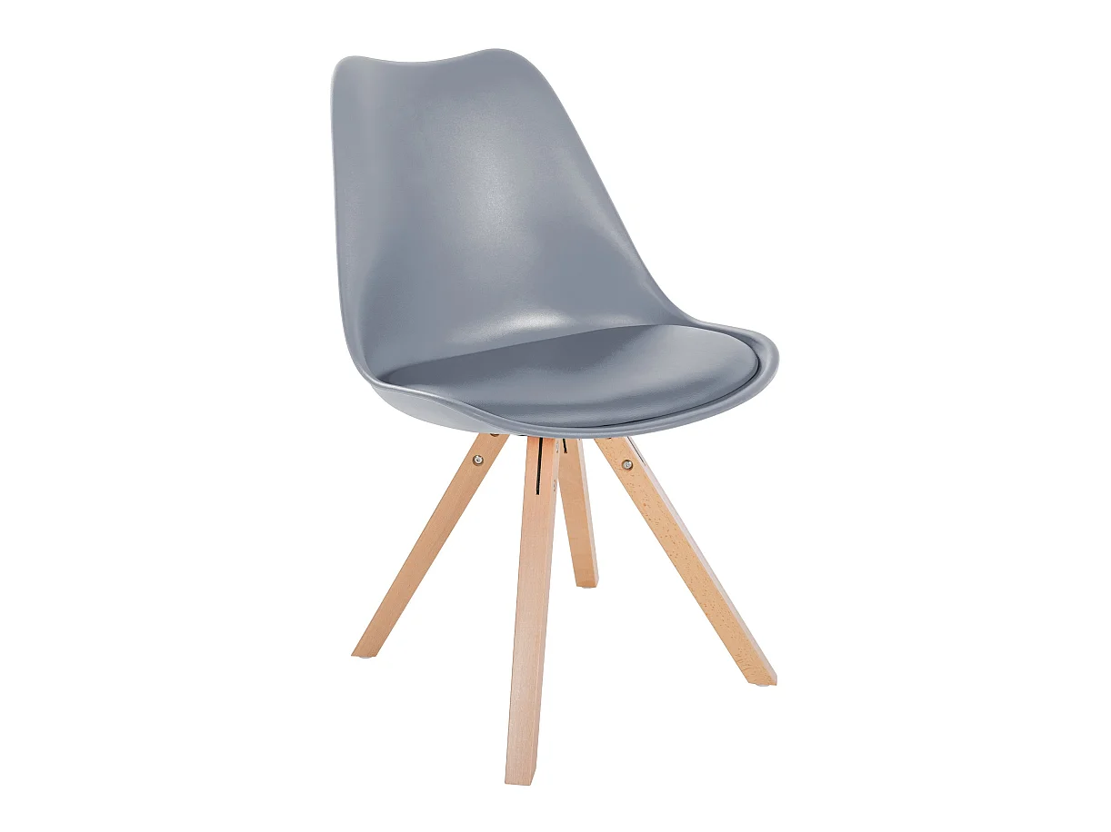 chaise salle à manger - Plastique & Nature (carré) - Gris - Sofia