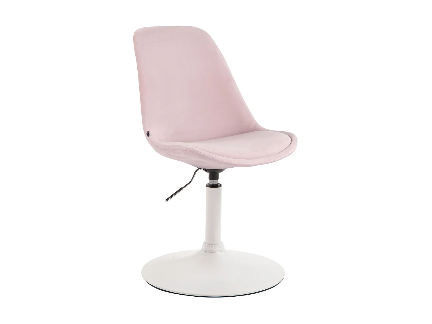Lot de 4  chaise salle à manger - Velours & Blanc - Rose - Maverick