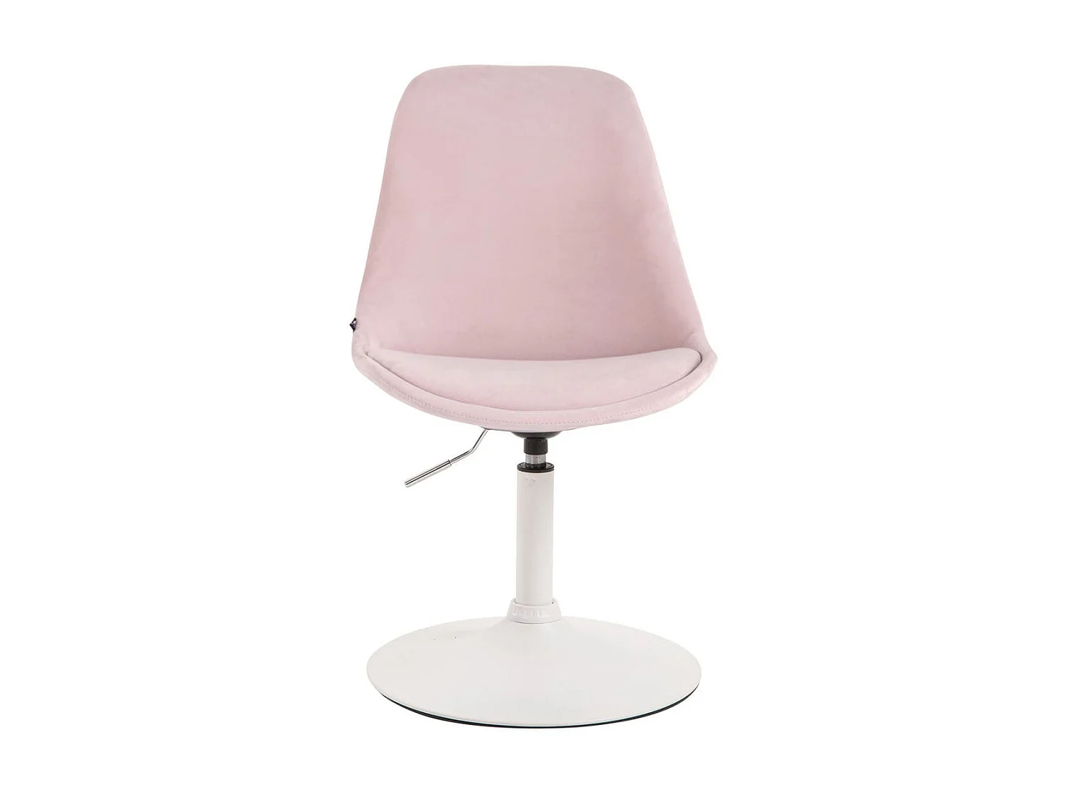 Lot de 4  chaise salle à manger - Velours & Blanc - Rose - Maverick