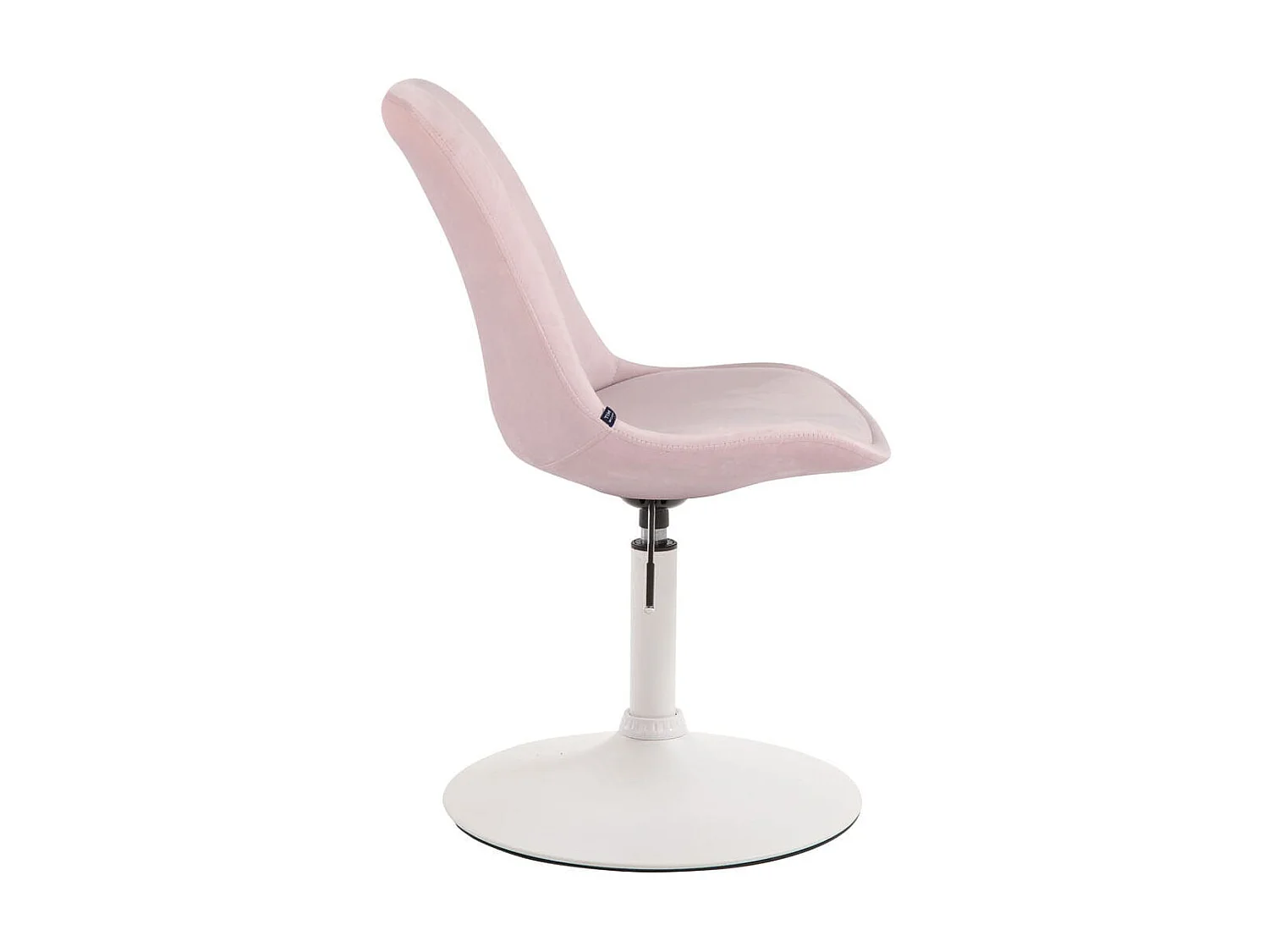 Lot de 4  chaise salle à manger - Velours & Blanc - Rose - Maverick