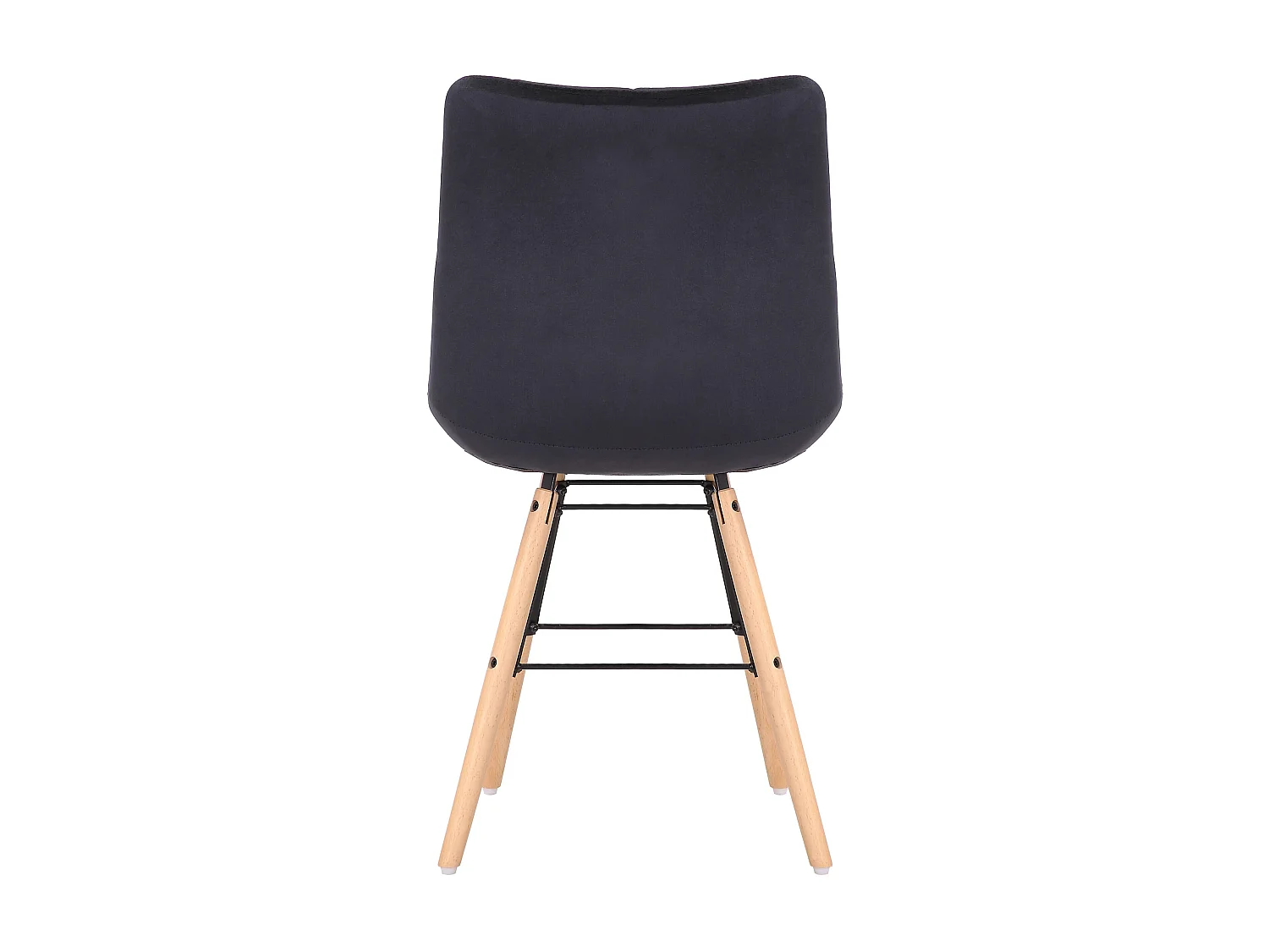 chaise salle à manger - Velours - Noir - Leni