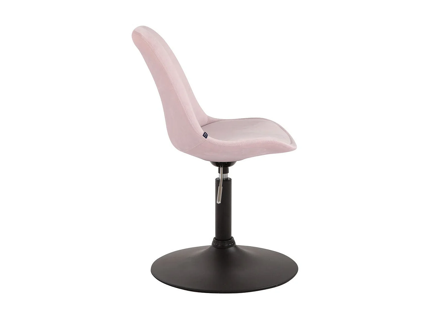 Lot de 4  chaise salle à manger - Velours & Noir - Rose - Maverick