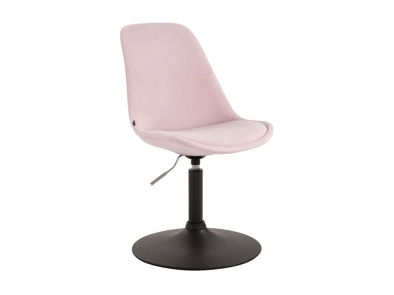 Lot de 4  chaise salle à manger - Velours & Noir - Rose - Maverick