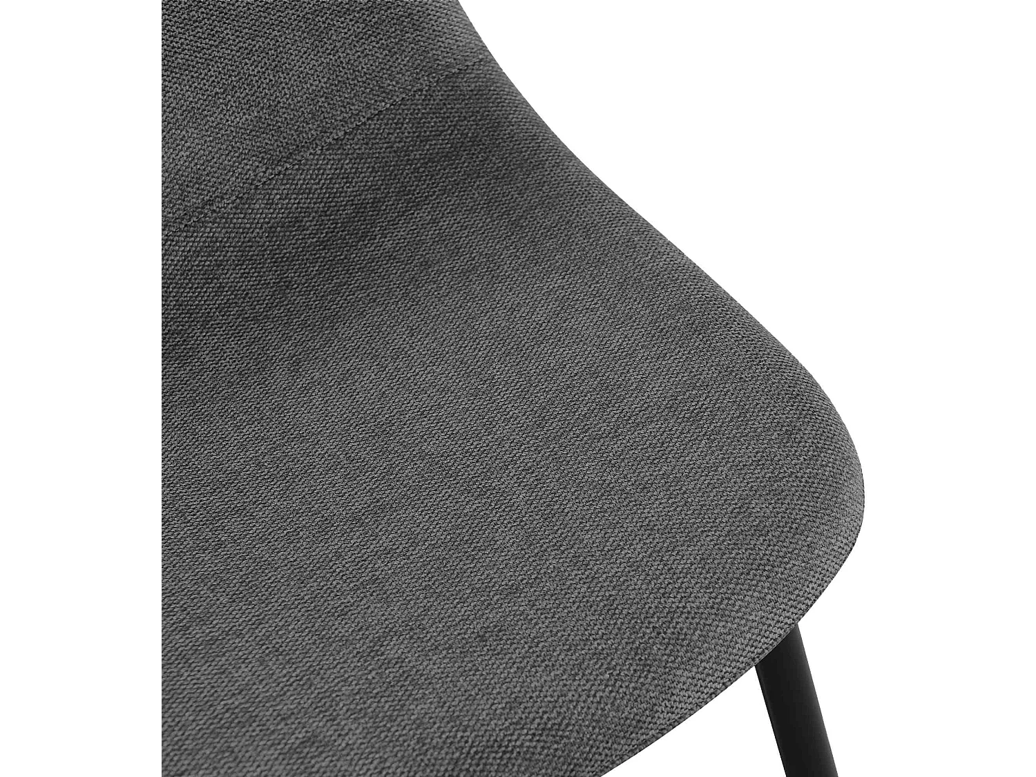 Lot de 4  chaise salle à manger - Tissu - Gris - Napier