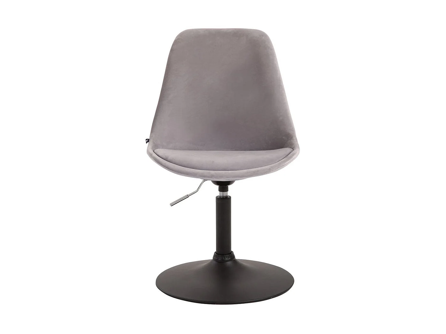 Lot de 4  chaise salle à manger - Velours & Noir - Gris - Maverick
