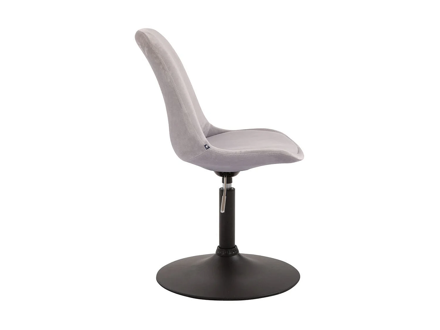 Lot de 4  chaise salle à manger - Velours & Noir - Gris - Maverick