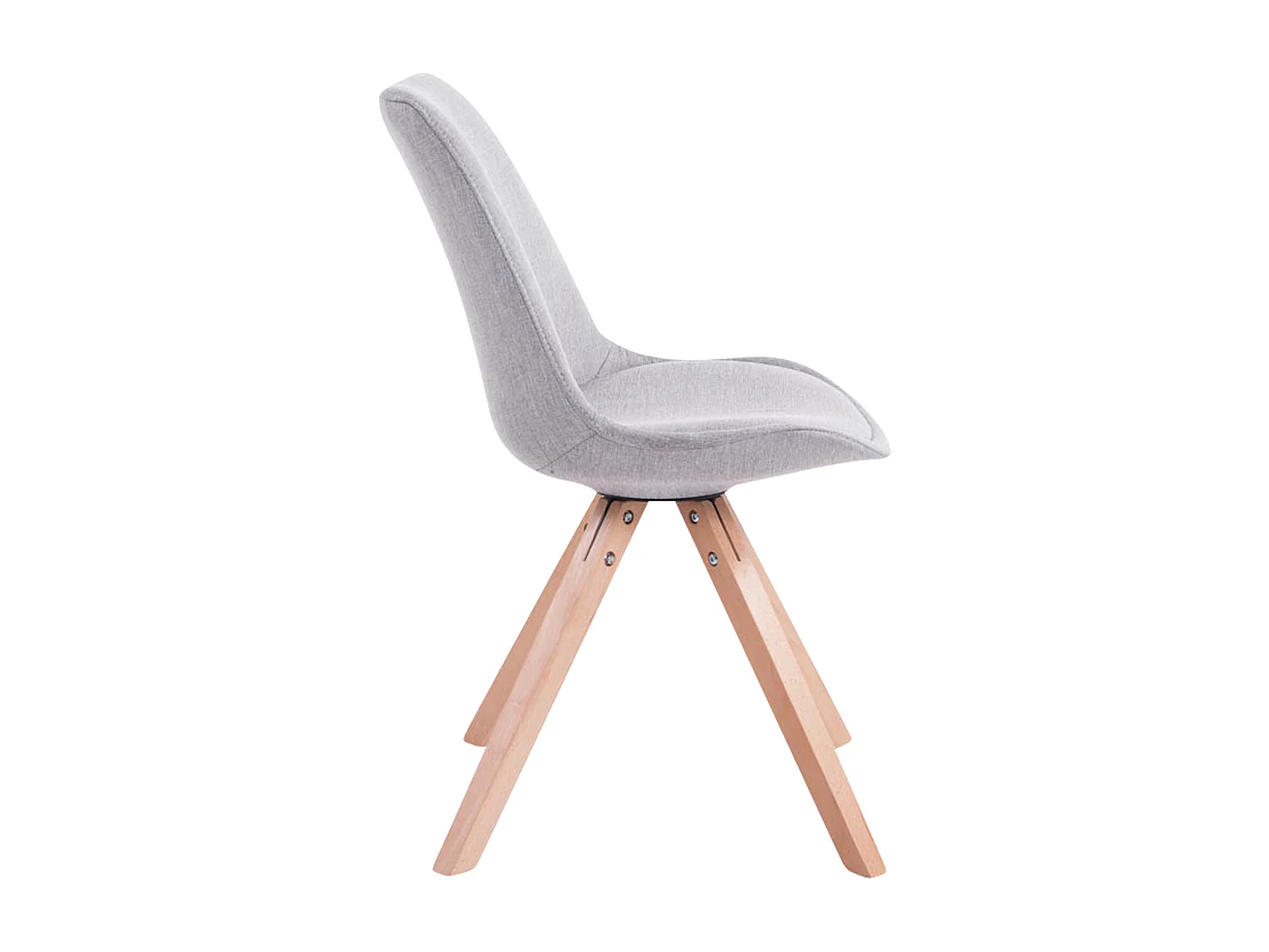 Lot de 4  chaise salle à manger - Tissu & Nature - Gris - Toulouse