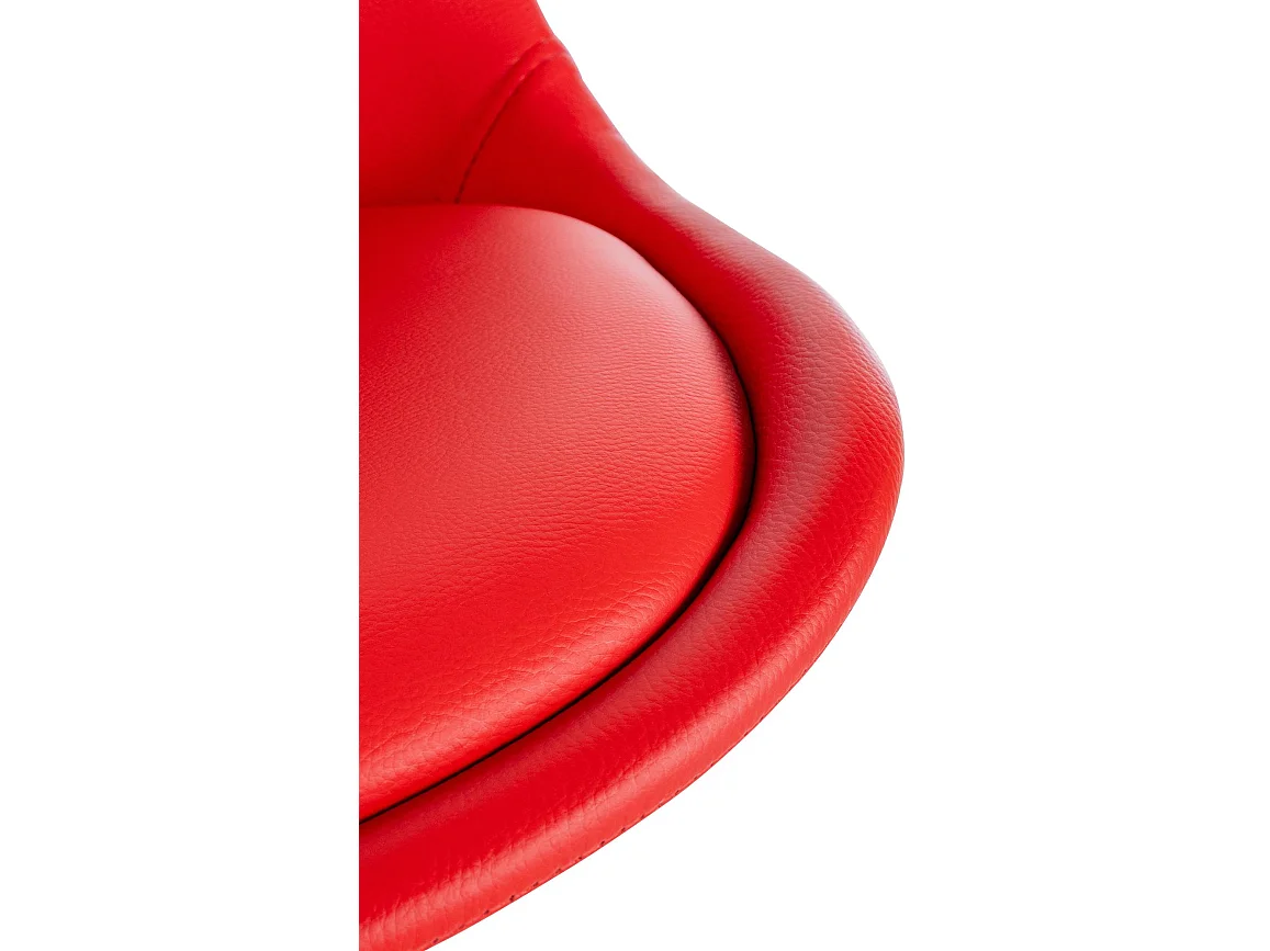 chaise salle à manger - Similicuir & Bois - Rouge - Sofia