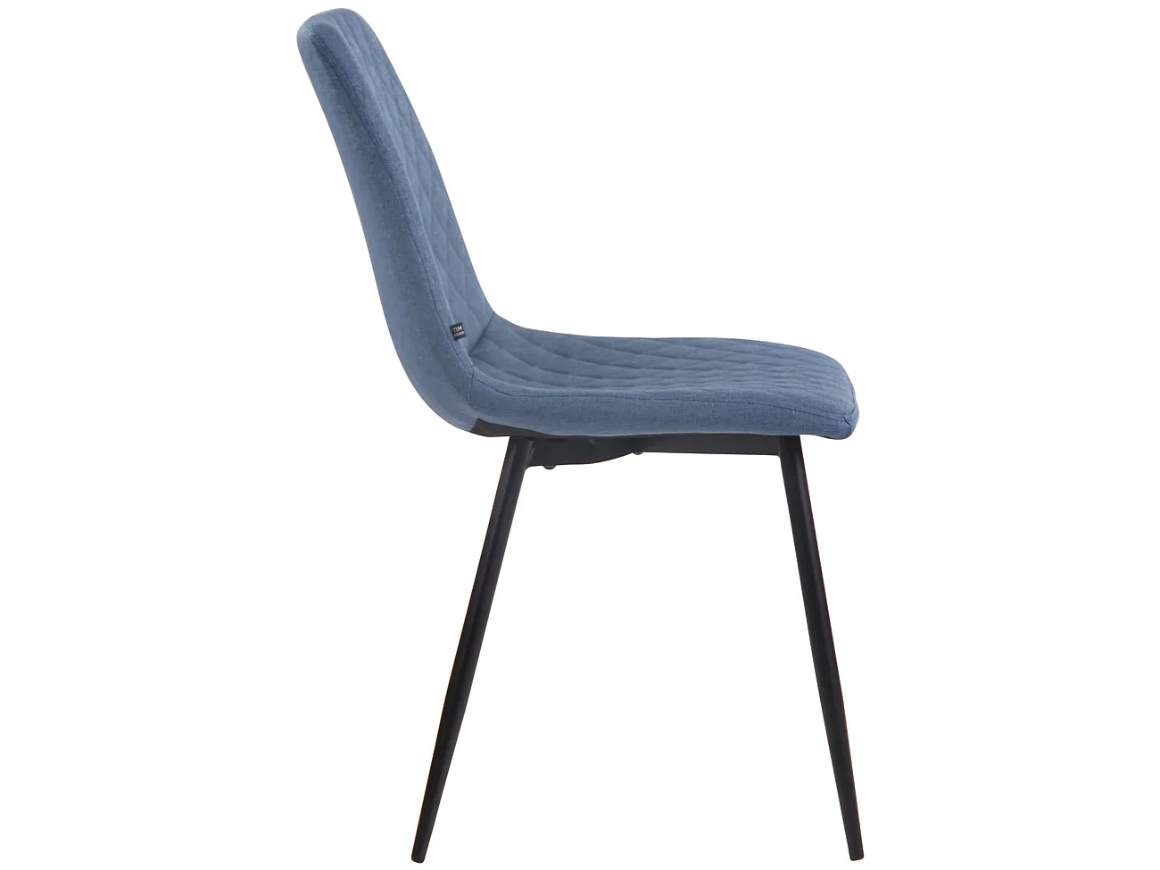 Lot de 4  chaise salle à manger - Tissu - Bleu - Telde