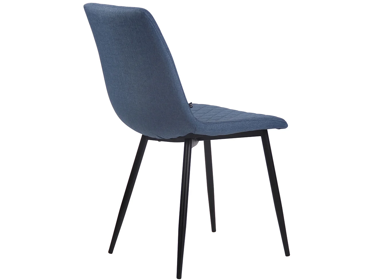 Lot de 4  chaise salle à manger - Tissu - Bleu - Telde