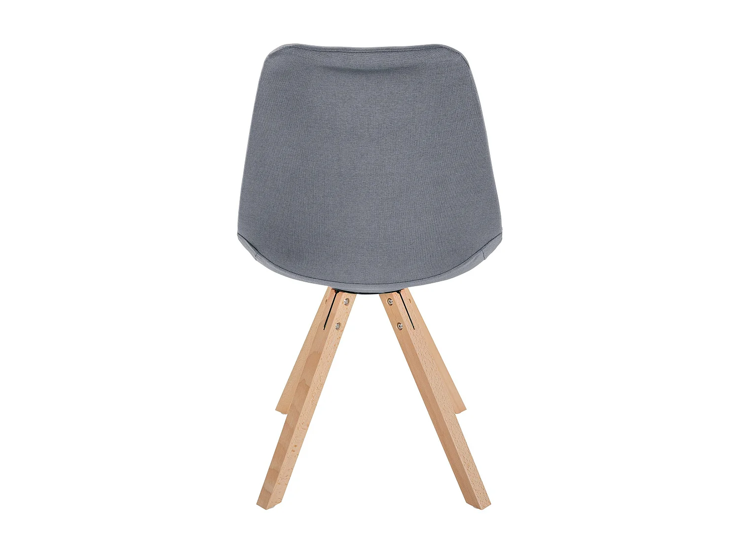 Lot de 4  chaise salle à manger - Tissu & Nature (carré) - Gris clair - Sofia