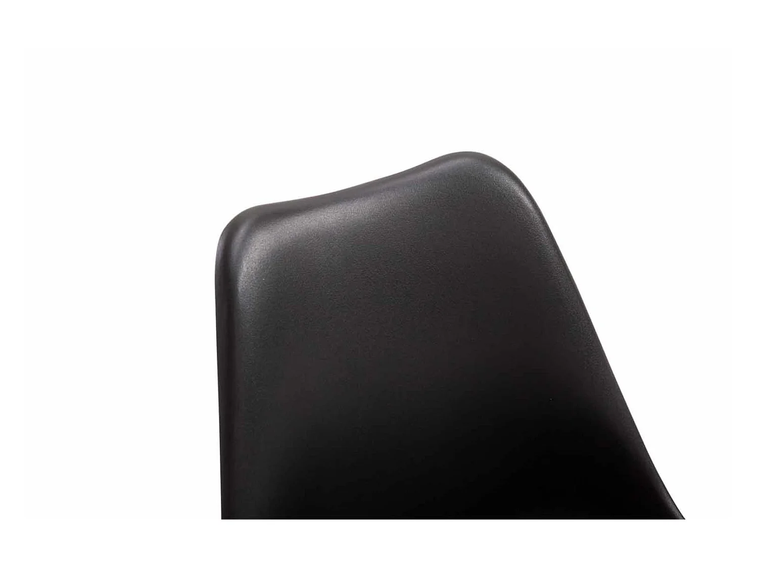 Lot de 4  chaise salle à manger - Plastique & Blanc - Noir - Maverick