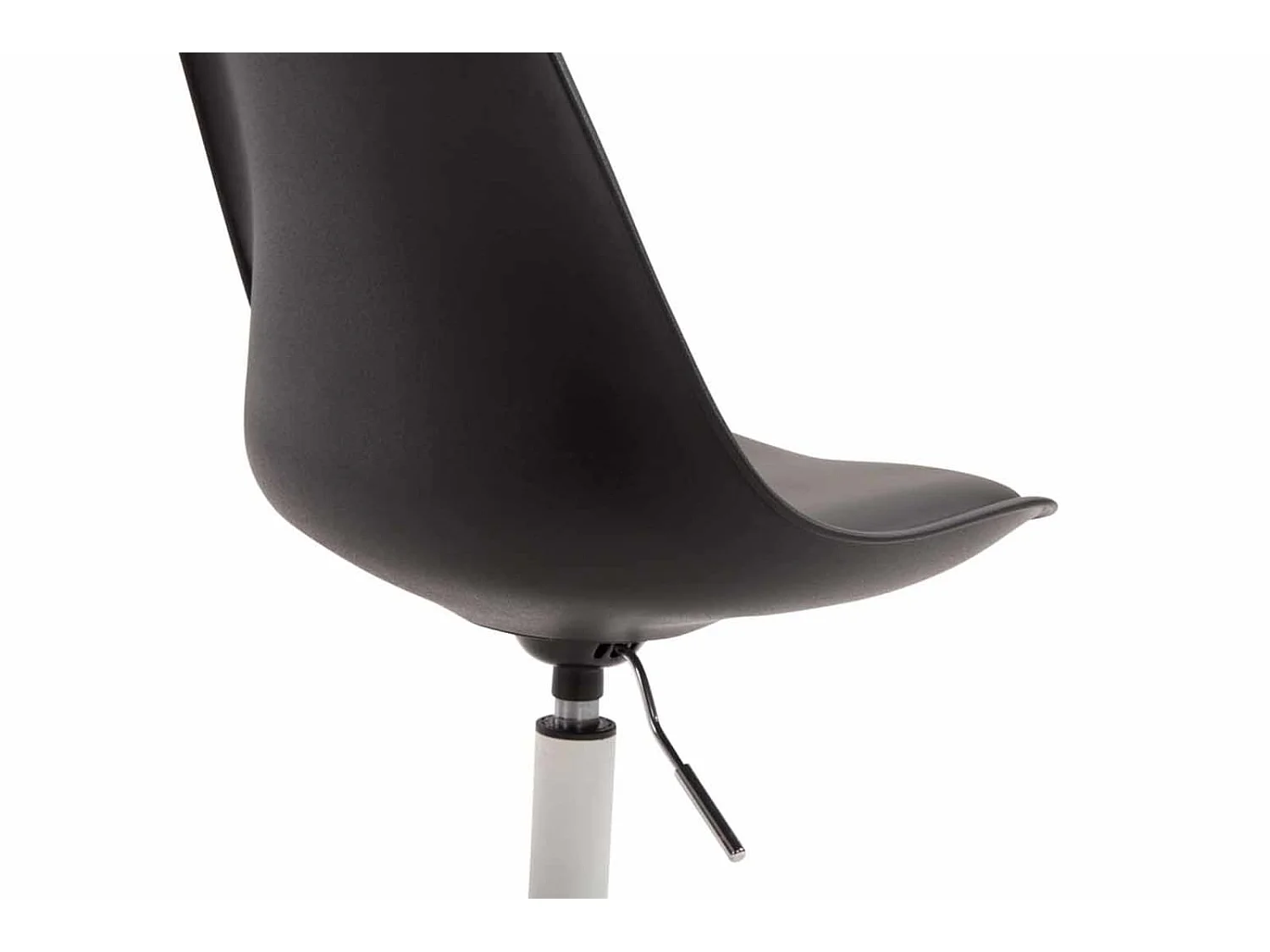 Lot de 4  chaise salle à manger - Plastique & Blanc - Noir - Maverick