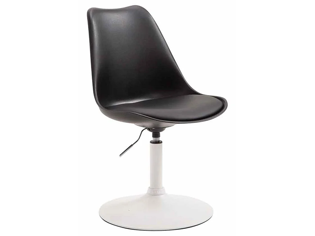 Lot de 4  chaise salle à manger - Plastique & Blanc - Noir - Maverick