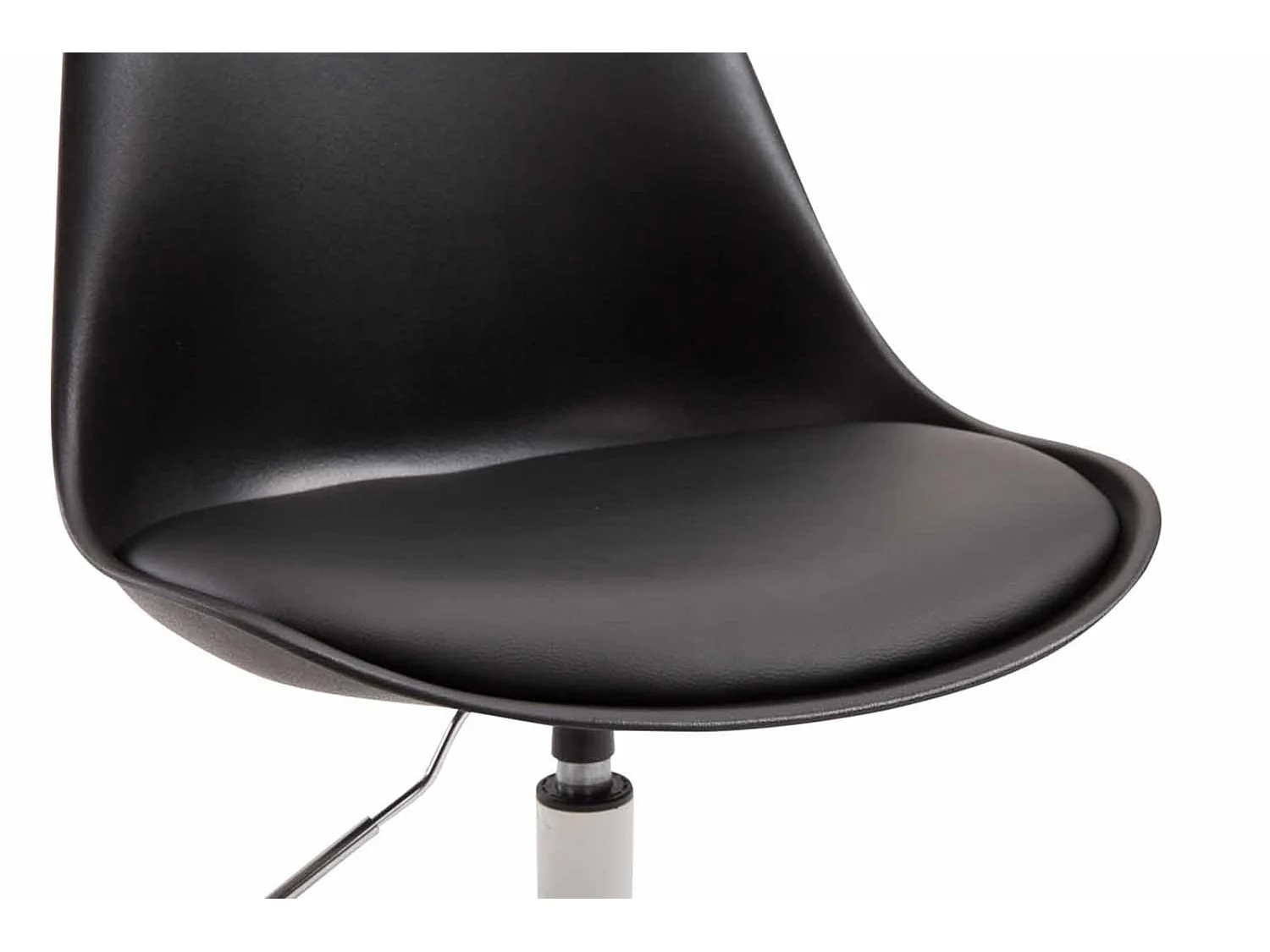 Lot de 4  chaise salle à manger - Plastique & Blanc - Noir - Maverick