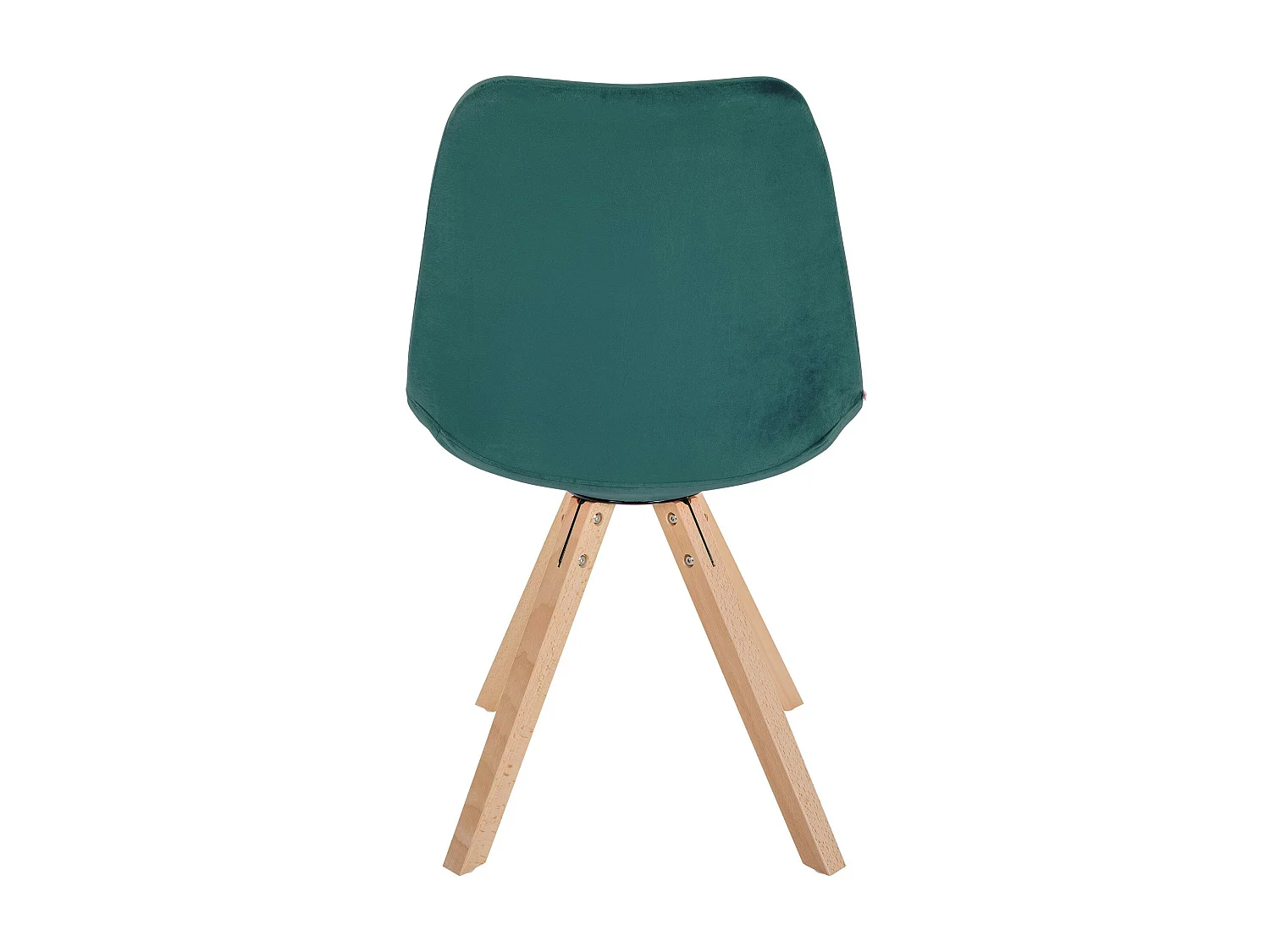 Lot de 4  chaise salle à manger - Velours & Nature (carré) - Vert - Sofia