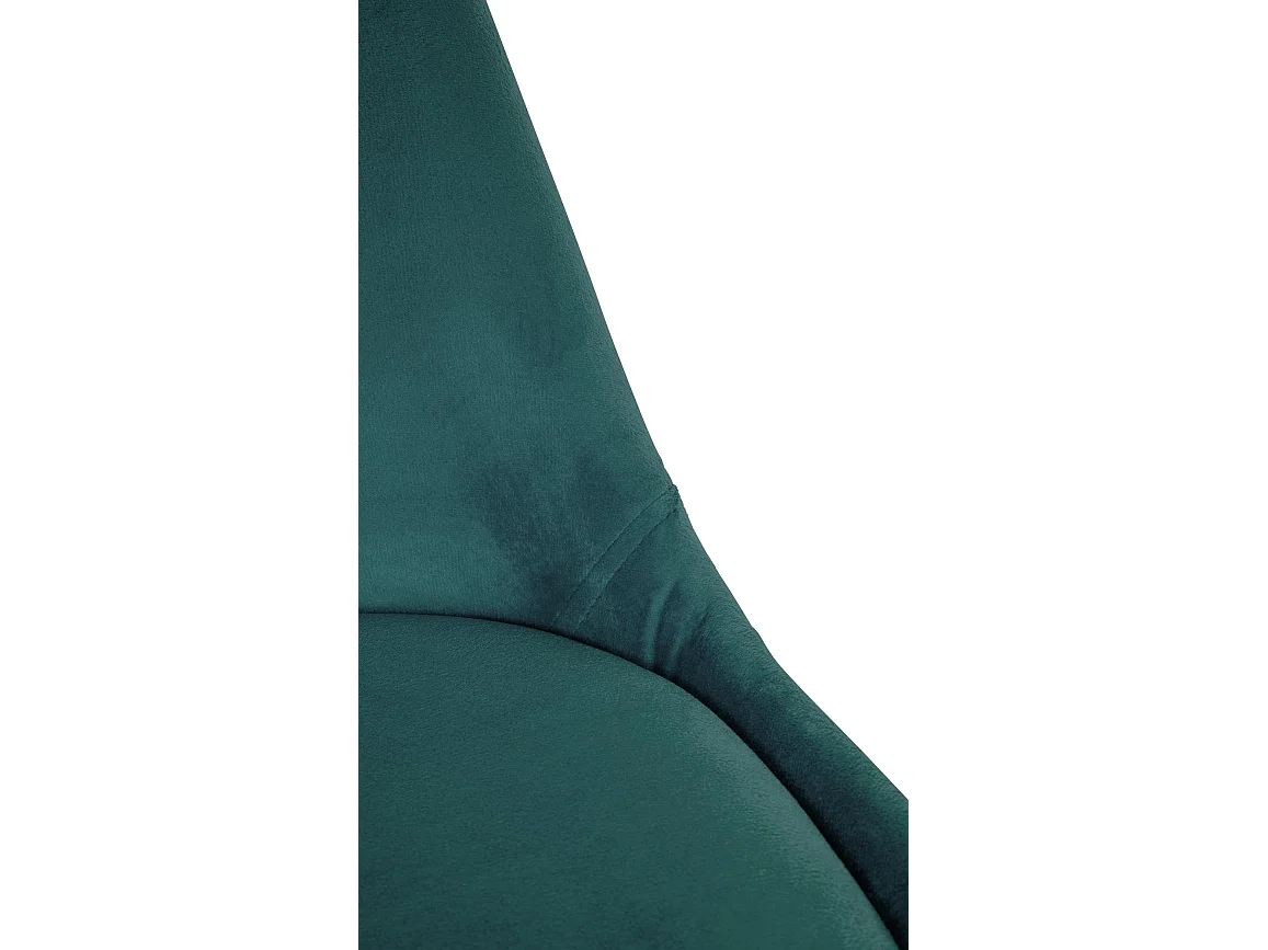 Lot de 4  chaise salle à manger - Velours & Nature (carré) - Vert - Sofia