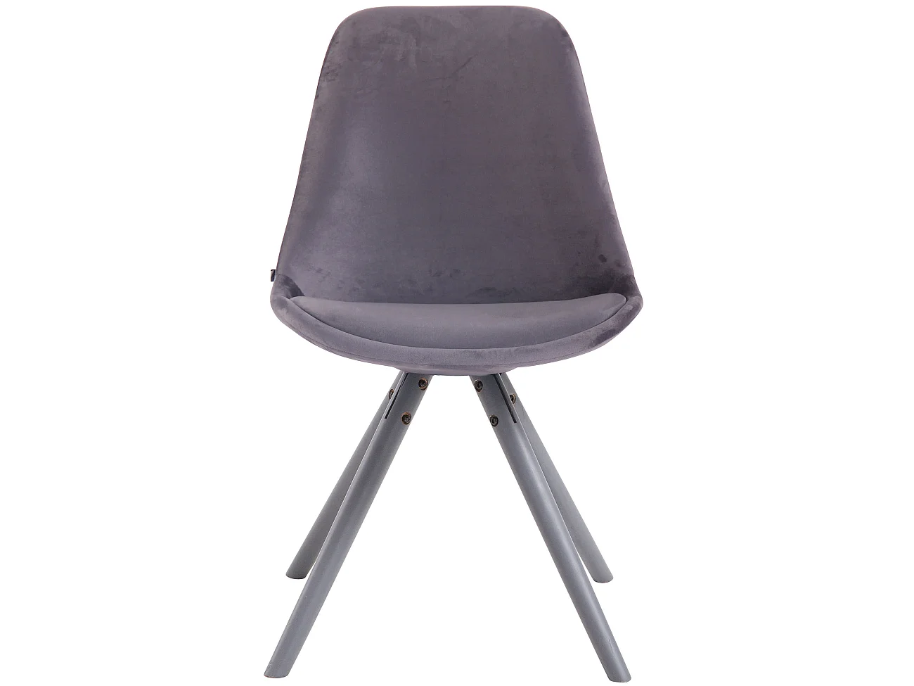 chaise salle à manger - Velours & Bois - Gris foncé - Toulouse