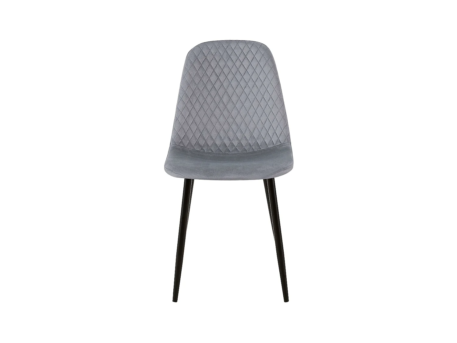 Set van 4  Eetkamerstoelen - Fluweel - grijs - Giverny