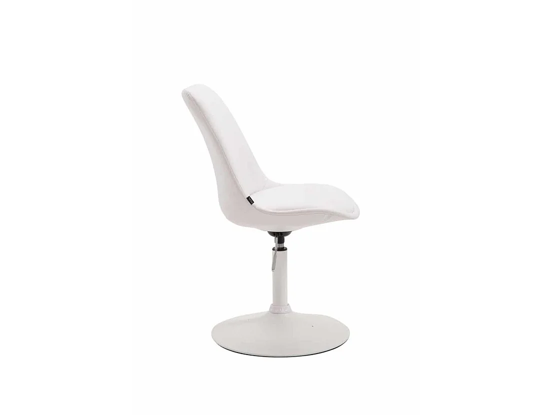 Lot de 4  chaise salle à manger - Similicuir & Blanc - Blanc - Maverick