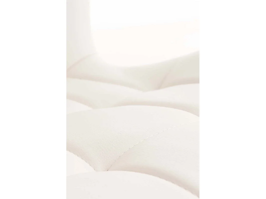 Lot de 4  chaise salle à manger - Similicuir - Blanc - Elda