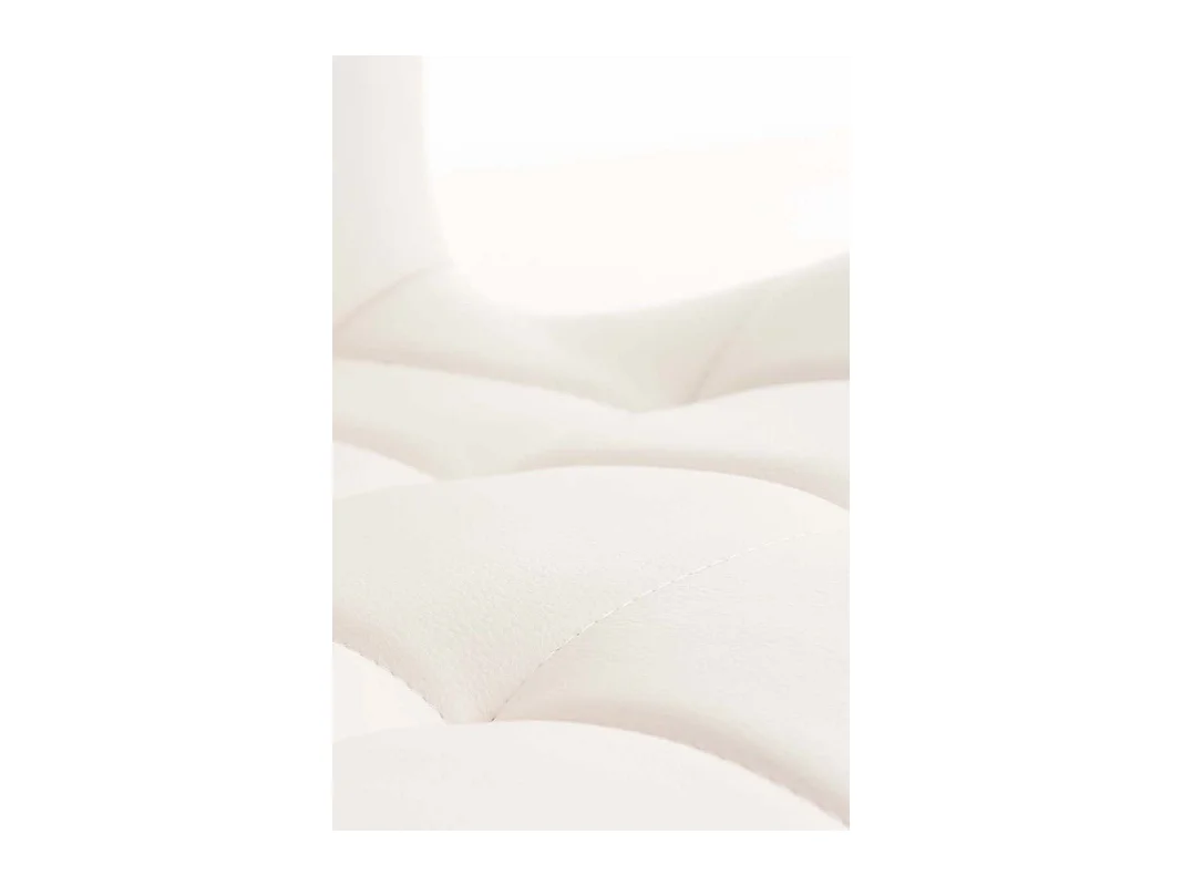 Lot de 4  chaise salle à manger - Similicuir - Blanc - Elda