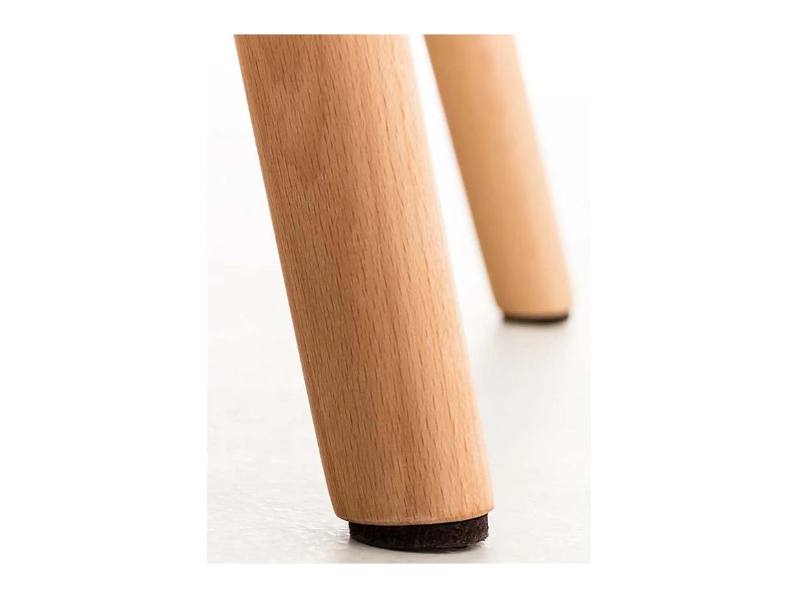 Lot de 4  chaise salle à manger - Similicuir - Blanc - Elda