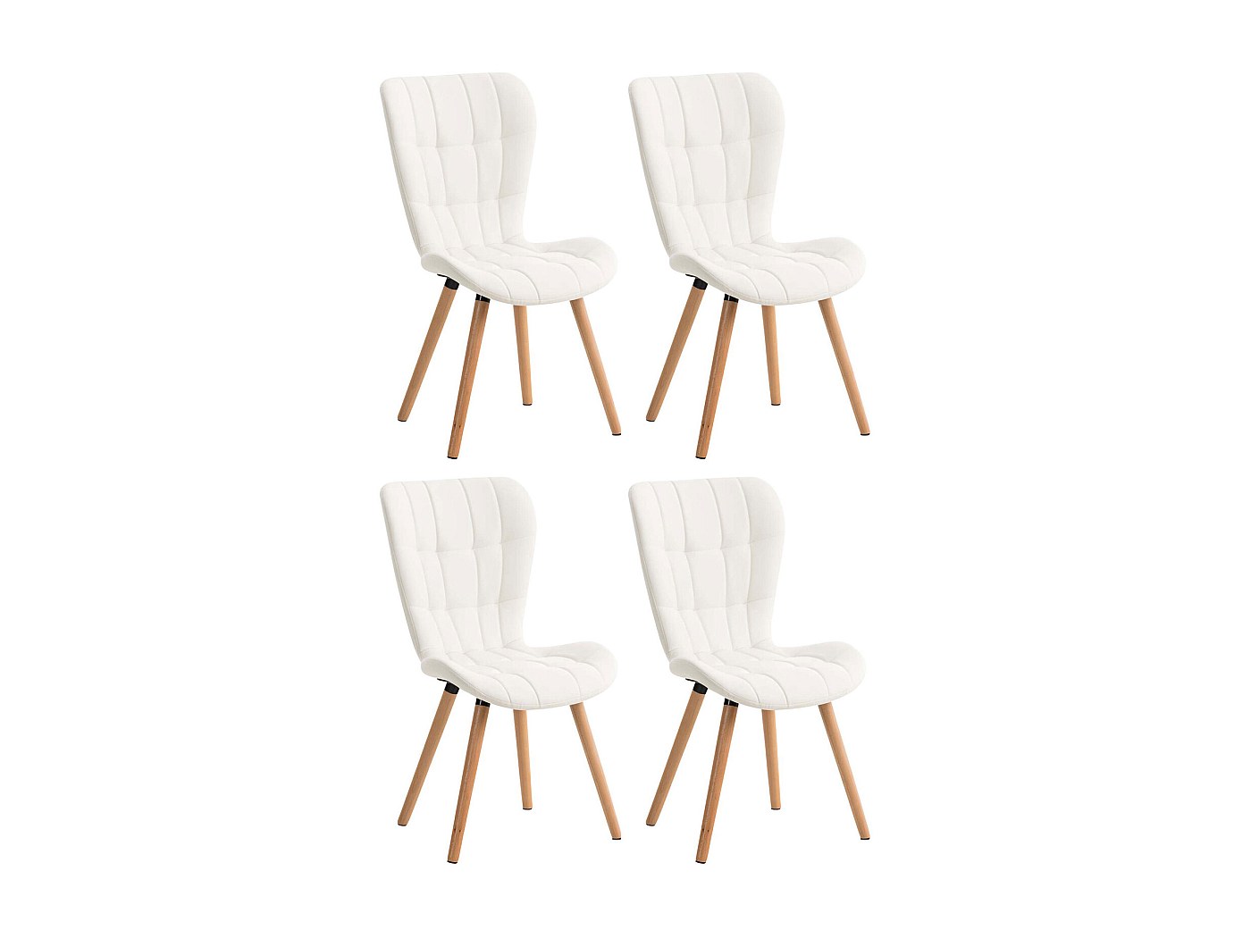 Lot De 4 Chaises De Salle à Manger En Bois, Style Ancien, Marron, Occasion