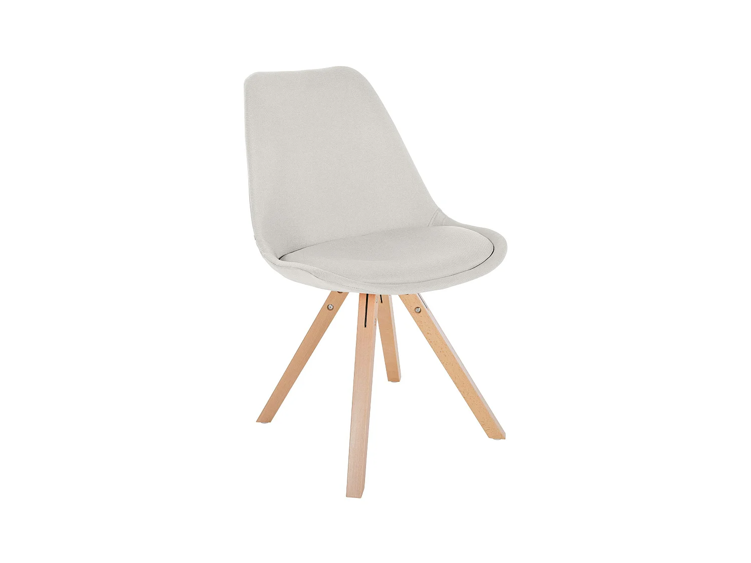 chaise salle à manger - Tissu & Nature (carré) - Crème - Sofia