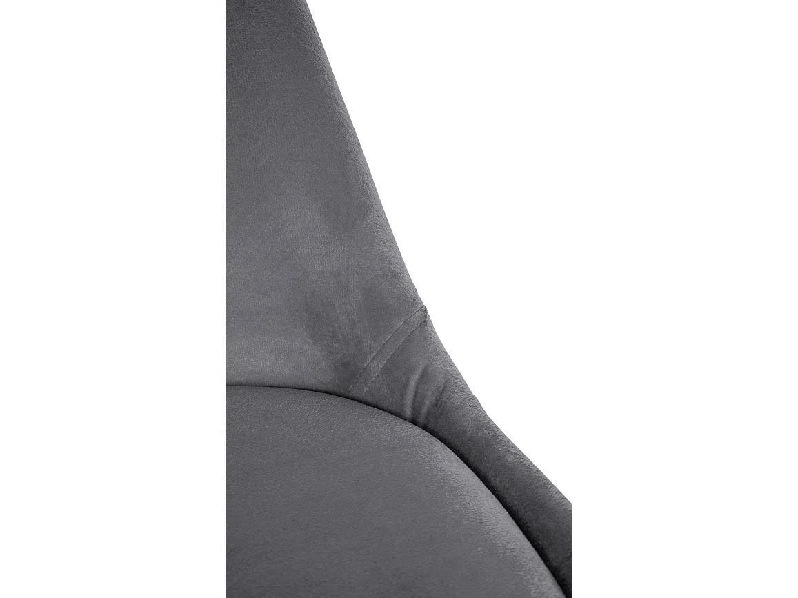 chaise salle à manger - Velours & Nature (carré) - Gris - Sofia